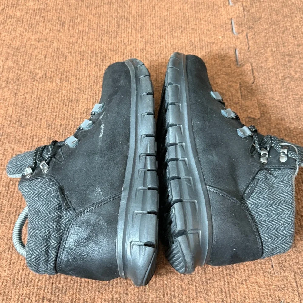 Skechers Synergy Cold Daze Black Herringbone Ankle Boots 44992 Womens 8‎ nice B+